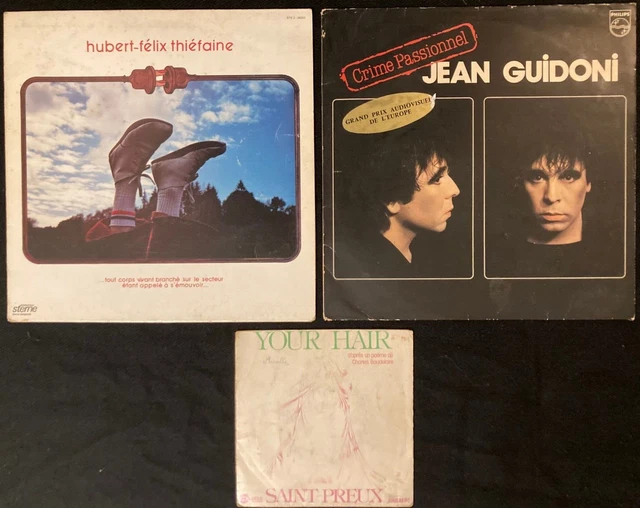Lot 3 vinyles défectueux - HUBERT FELIX THIEFAINE - JEAN GUIDONI - SAINT PREUX