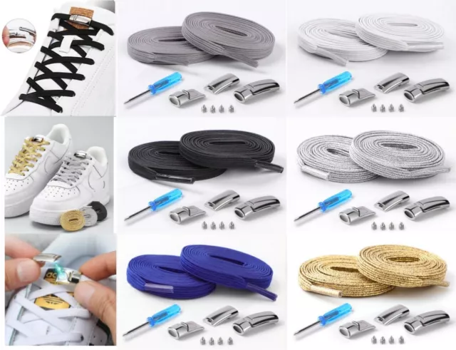 No Tie Shoe Laces Magnetic Lock System Elastic Lazy Easy No-Tie Lace Adult Kids