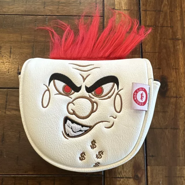 Coolman Angry Andy Mallet Putter Cover Headcover Golf Magnetic Red Hair RARE