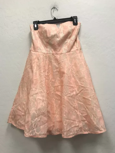 A.DREA Women's Pink lace formal dress Medium