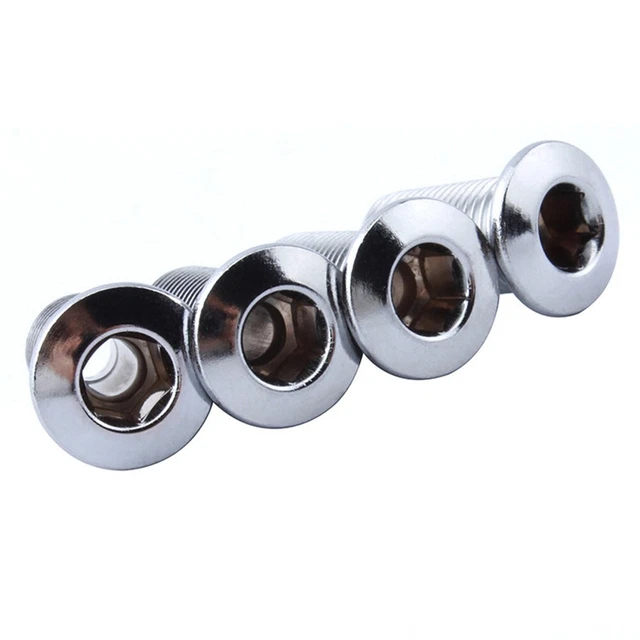 Lot De 12 Boulons à Manivelle Chromés – 75 Mm – Pour Porte Placard – Onestopdiy
