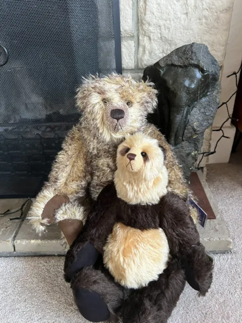 Two Cotswold Bears With Tags Peanut And Grizwold