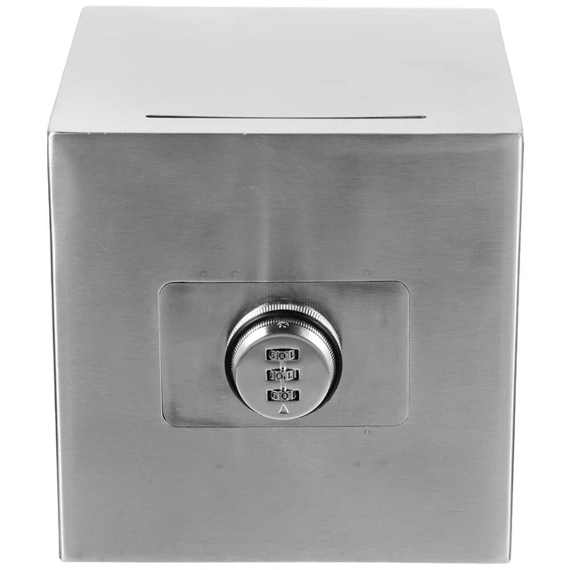 Banco de dinero depósito de dinero caja de ahorros con cerradura alcancía infantil metal