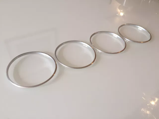 VW \ VOLKSWAGEN BEETLE ALUMINIUM AIR VENT SURROUND RINGS x 4