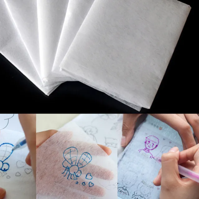32 hojas de papel de transferencia pintura bordado trazado translúcido