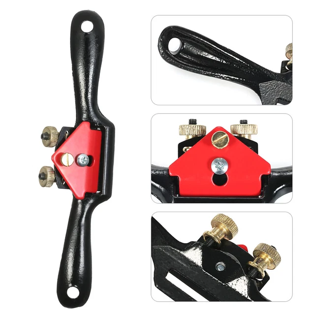 9" Metal Spoke Shave Adjustable Cutting Depth Woodworking Hand Cutting Tool D1P3