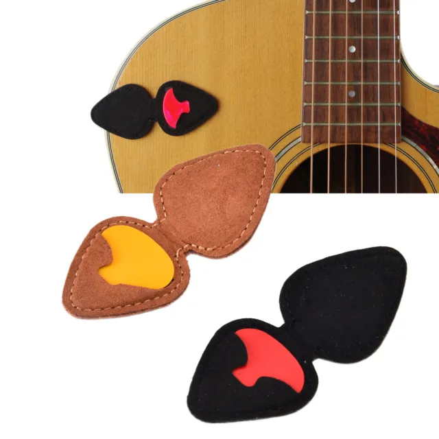 2pcs bois guitare médiator pour guitare acoustique ukulélé noir bois de  noyer 