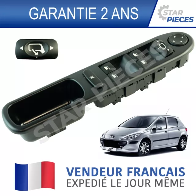 Platine Commande interrupteur Lève-Vitre Electrique RETRO RABATTABLE  Peugeot 307