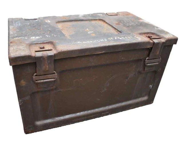 Wooden Box With Lock In Antique Wooden Boxes Original Polish Army Military Wooden Ammunition Ammo Storage Box Crate Stackable | UK Machinist Tool Box - Foto 2