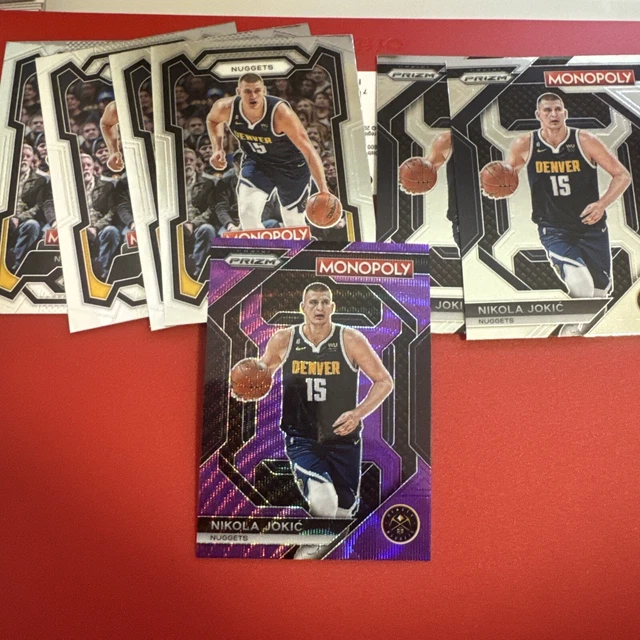 LOTTO DI 7 carte Nikola Jokic Denver Nuggets viola prizm incluse EUR 0