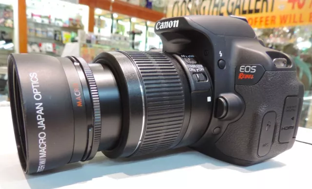 FISHEYE+ Macro Lens For Canon Eos Digital Rebel XS XT T3 T3i T4I X5 for 18-55 HD