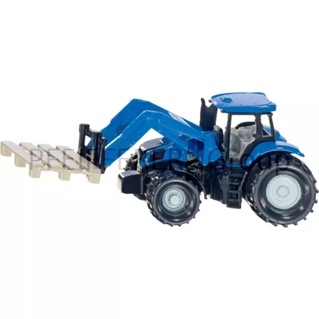 Siku Super 1:87 Traktor mit Palettengabel und Palette