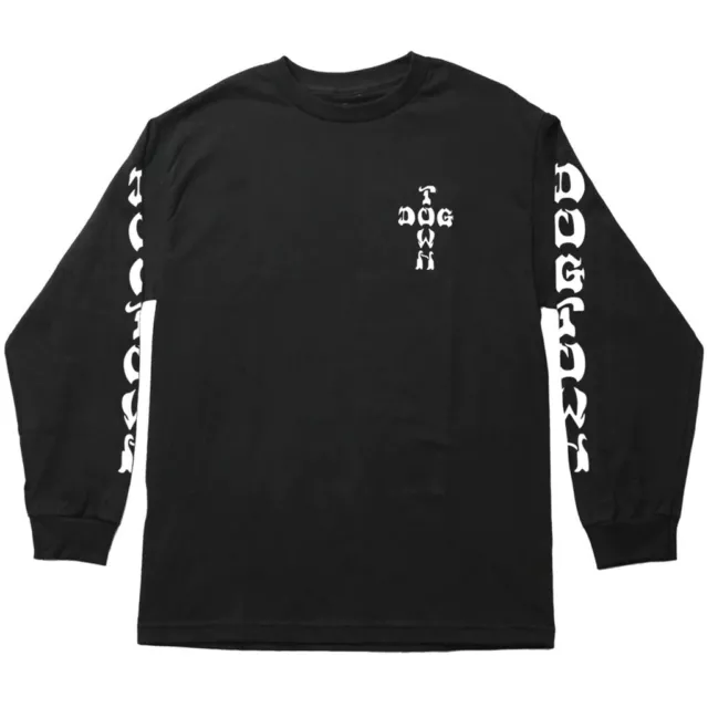 Dogtown Skateboards Longsleeve Shirt Cross Logo Black/White