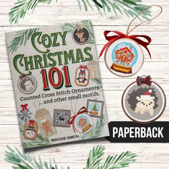 Cozy Christmas 101 Pattern Book | Counted Cross Stitch Ornaments and Small Motif