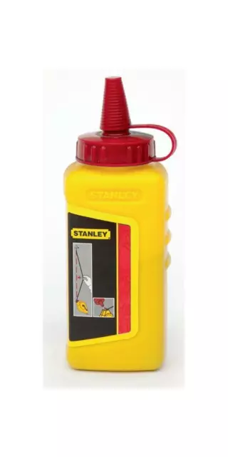 STANLEY Schlagschnurkreide 225 g rot wasserfest, schwer löslich Kunststofffla...