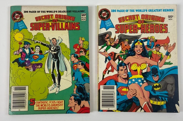 DC Blue Ribbon Digest SECRET ORIGINS OF SUPER-HEROES #15 + SUPER-VILLAINS #19
