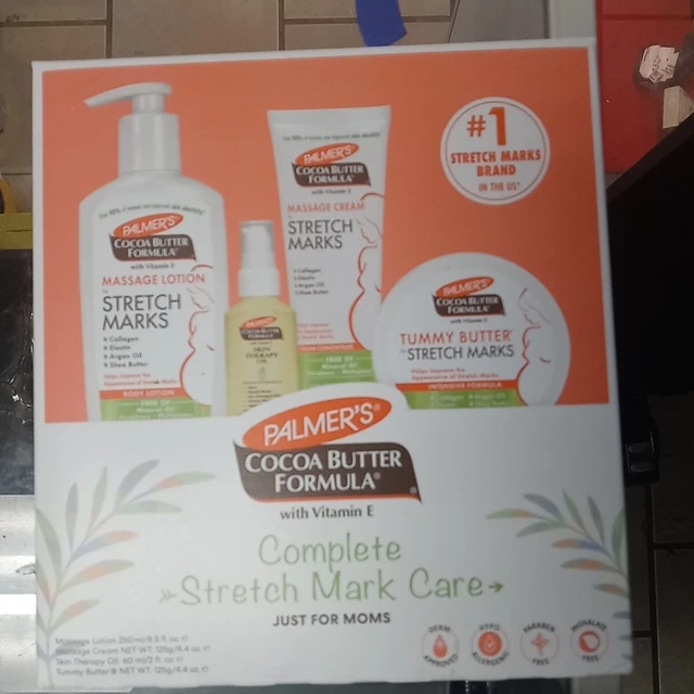 Juego de cuidado de marcas elásticas fórmula de manteca de cacao Palmers - libre de parabenos hipoalergénicos