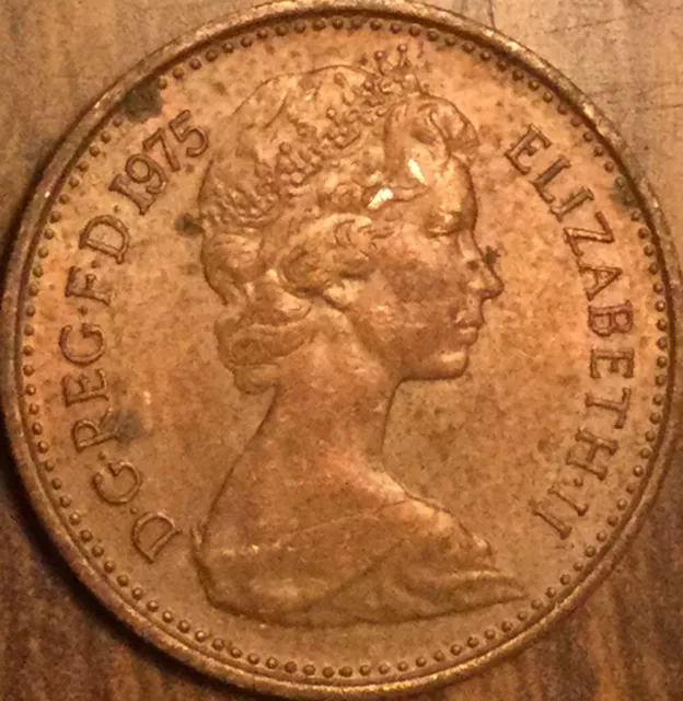 1975 Uk Gb Great Britain New 1/2 Penny Coin