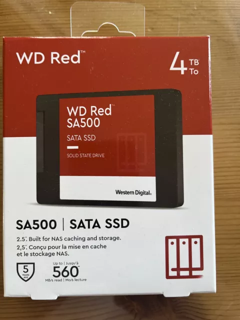 Western Digital WD Red SA500 4TB 2,5 Zoll SATA Interne SSD - NEU - VERSIEGELT