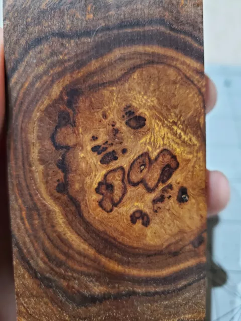 "Cuchillo de madera de hierro desierto a escala de mango bloque en blanco, 6 X 1.875 X 1"