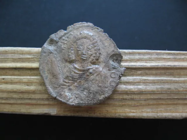 Saint Georgios BYZANTINE MEDIEVAL LEAD SEAL BULLA 9-11 ct. AD. 10,60 gr. 30 mm.