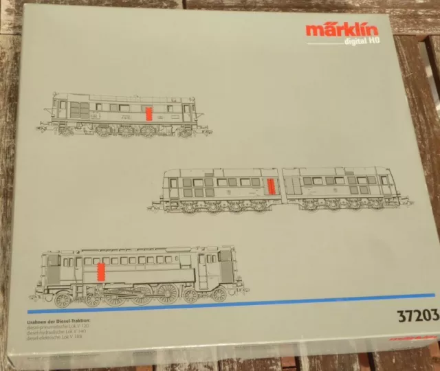 Märklin 37203 Emballages Vides pour 3x Locomotives Diesel V16, V 188,V 120