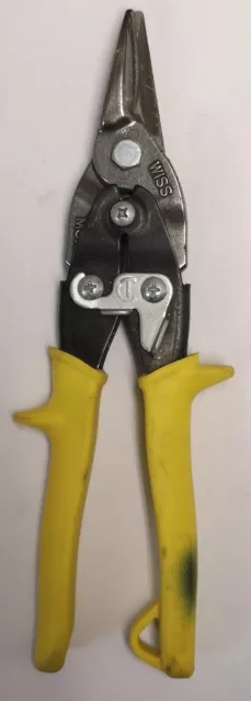 Wiss Straight Cut Aviator Snips With Yellow Grips