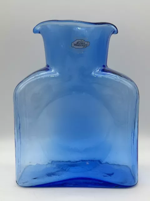 Blenko-Handmade Glass-Double Spout-Water Bottle 384 - Turquoise