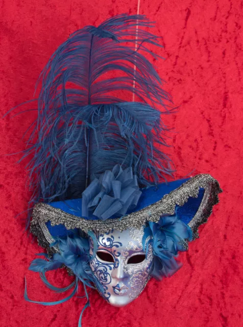 Authentique Vénitien À La Main Peint En Carnaval Face Masque