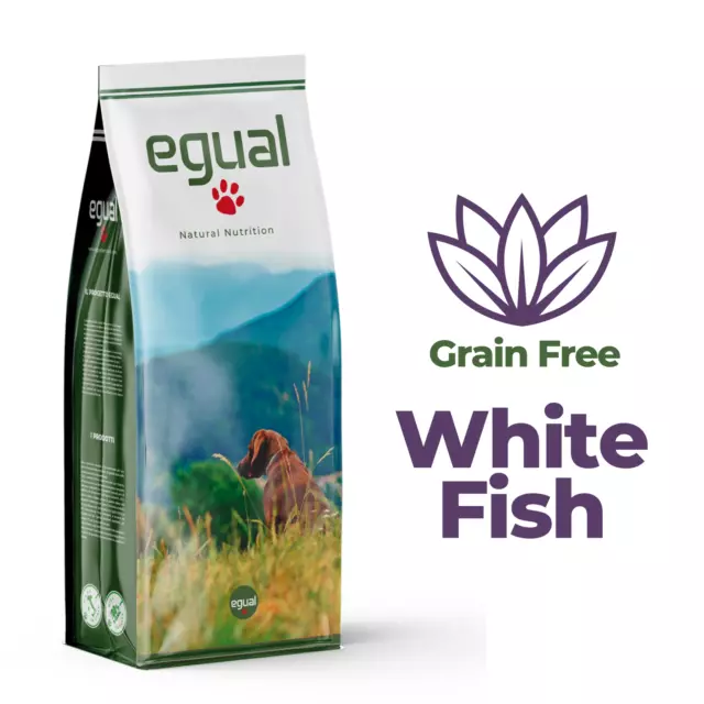 GRAIN FREE - EGUAL -  WHITE FISH formulato senza cereali ricco di Omega 3  15Kg