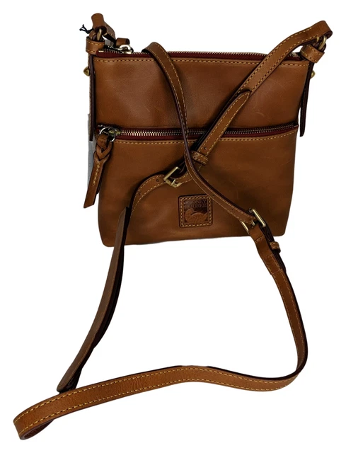 Dooney & Bourke Sz Medium Florentine Leather Letter Carrier Brown Handbag