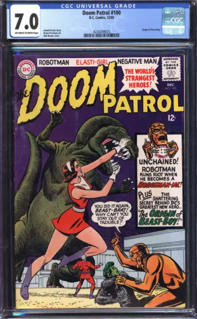 Doom Patrol #100 Cgc 7.0 Ow/Wh Pages // Dc Comics 1965
