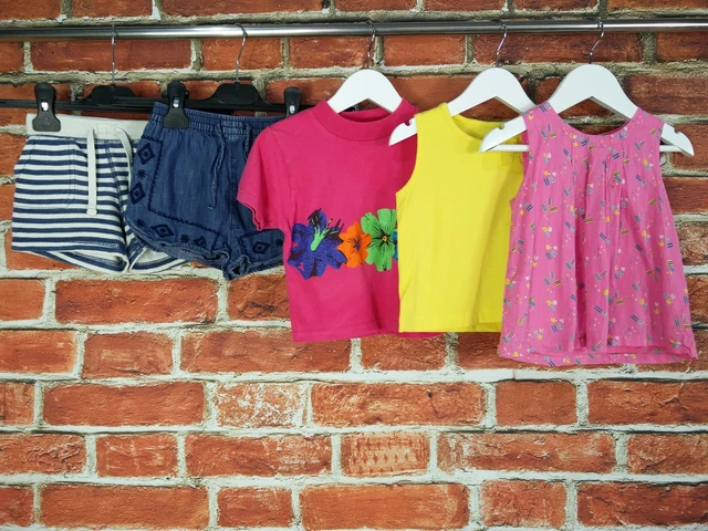 PACCHETTO BAMBINA ETÀ 18-24 MESI M&S GAP ecc TOP T-SHIRT PANTALONCINI ESTIVI SET 92CM