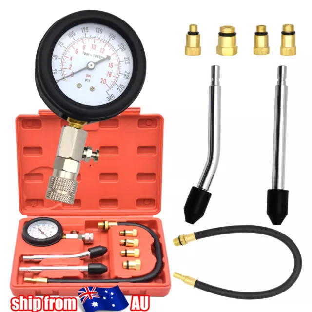 Set Petrol Engine Cylinder Leak Down Tester Compression Leakage Detector