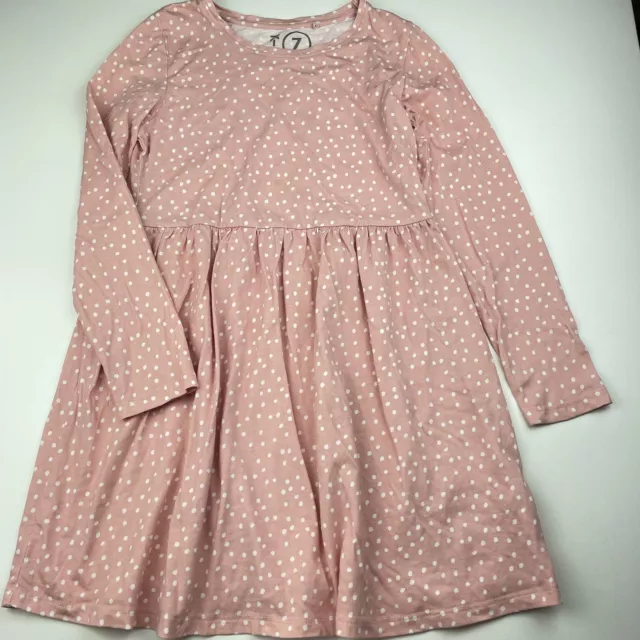 Girls size 7, KID, cotton casual long sleeve dress, EUC