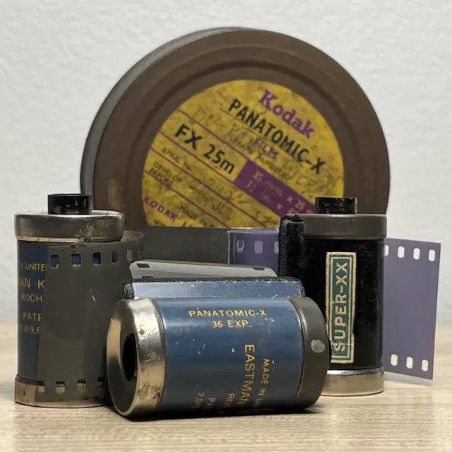 Rare Vintage 1950’s Kodak film rolls and tin