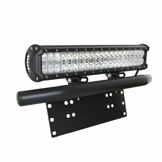 20 Zoll LED Arbeitsscheinwerfer Light Bar Offroad 12V 24V + Kennzeichenhalterung 3