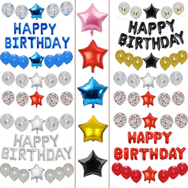 Happy Geburtstag Selbstaufblasend Luftballons Fahnentuch Banner Party Deko UK