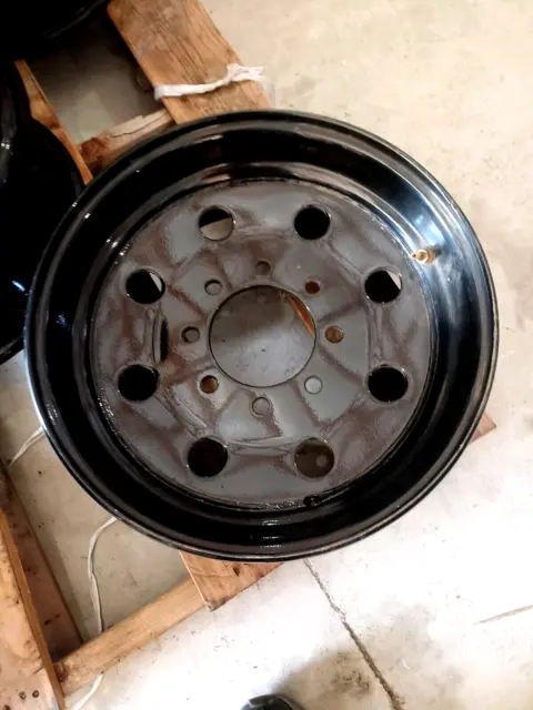 17.5" 8 Lug Steel Trailer Wheel 8-Lug On 6.5 Inches - Black Circle