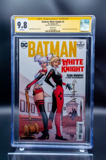 Batman: White Knight #3 Variant CGC 9.8 SS DC 2018 1st Neo Joker Signed Murphy
