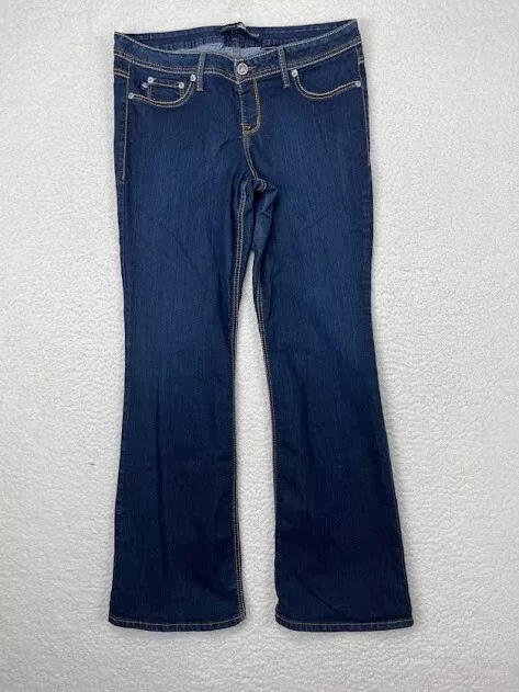 Source Of Wisdom Jeans Women's Bootcut Midrise Stretch Denim Blue Size 2