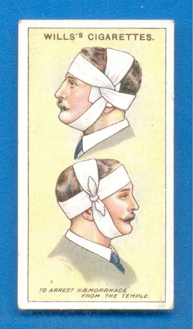 FIRST AID.No.10.HAEMORRHAGE.WILLS CIGARETTE CARD 1913