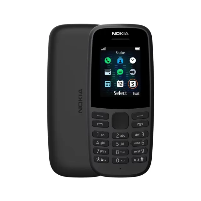Nokia 105 2019 16KIGB01A14 1.77" 4MB 2G Unlocked & SIM Free Phone Black