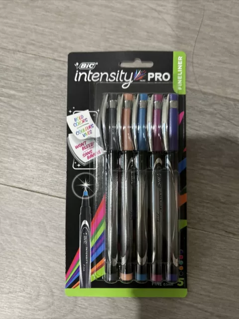 BIC Intensity Fine 0.5mm Multicolored Marker Pens 5 Pack 19281