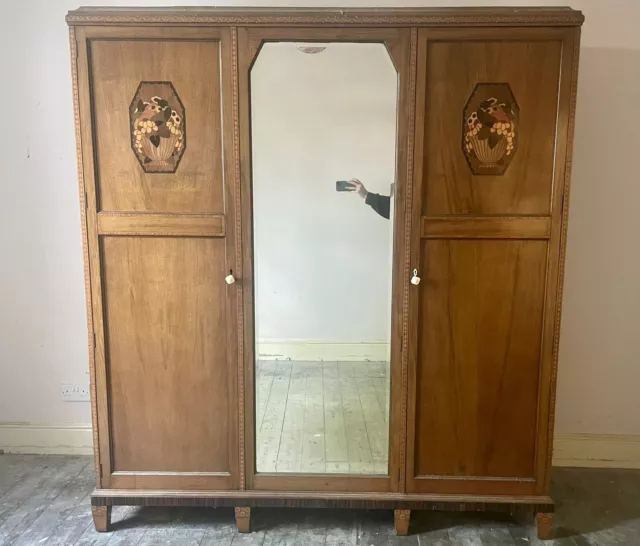 Gaylade 1930s Art Deco Triple Wardrobe