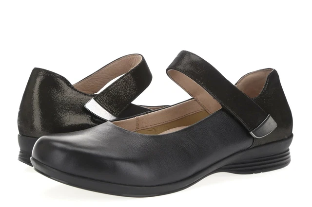 DANSKO WOMENS AUDREY 160567 Black Leather Mary Jane Shoes Sz 41