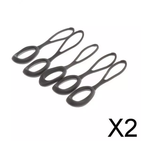 2X 5 Pieces Non-slip Strong Zipper Pull Cord Zip Puller Zip Fastener