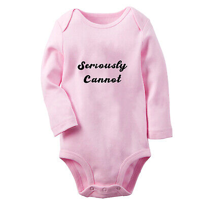 Seriously Cannot Funny Baby Bodysuit Newborn Romper Infant Jumpsuit Long Outfits