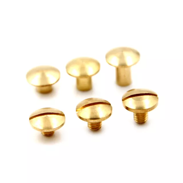 10x Arc Solid Brass Button Stud Nail Screw Back Leather Goods,Straps Rivet Be-lk 2