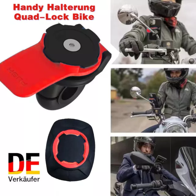 Handy Halterung Quad-Lock Bike Fahrrad Motorrad Roller Halter Handyhalterung ·